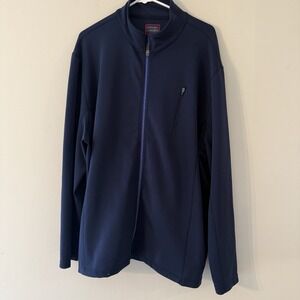 UNTUCKit Performance Full Zip Jacket Men's XXXL Navy Red Accented Dual-Zip